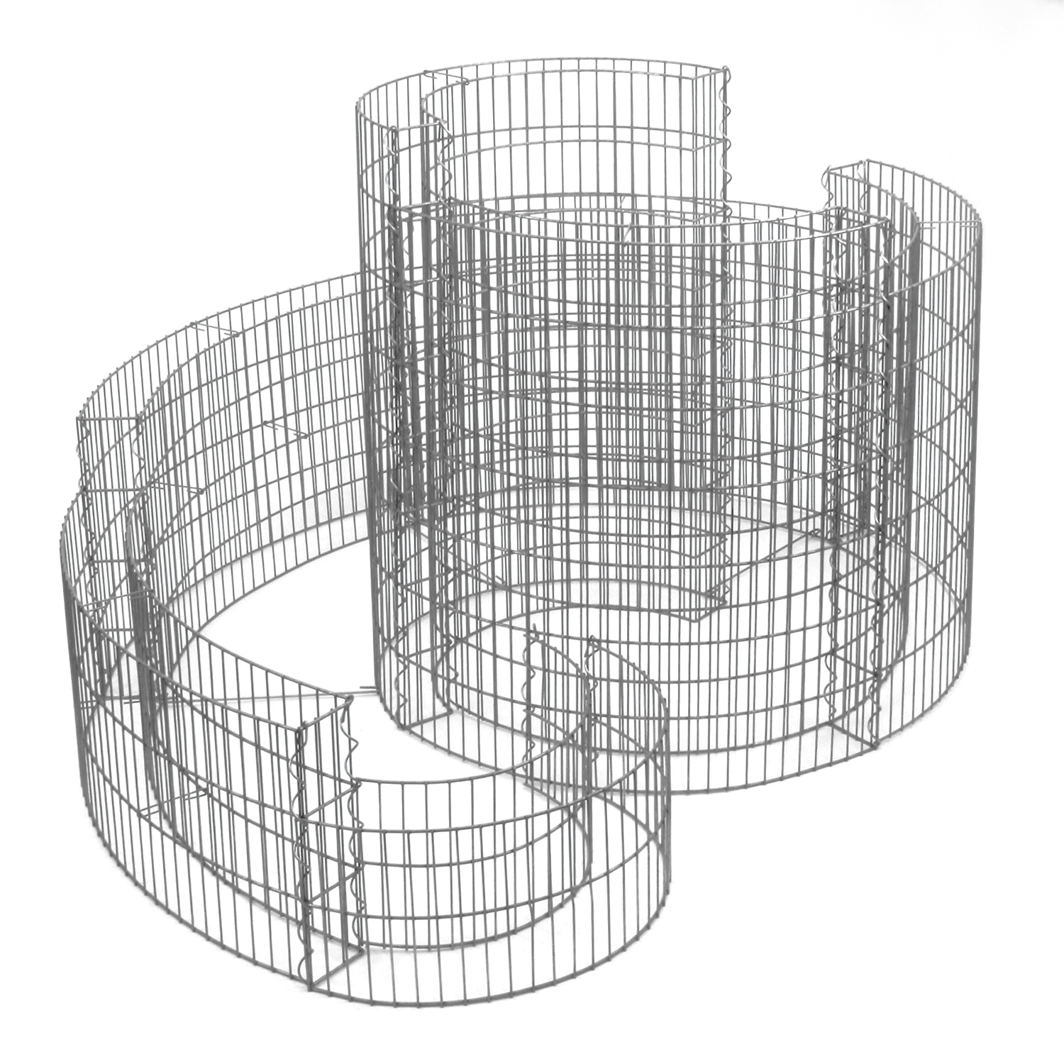Gabionen Kräuterspirale Grünkraut